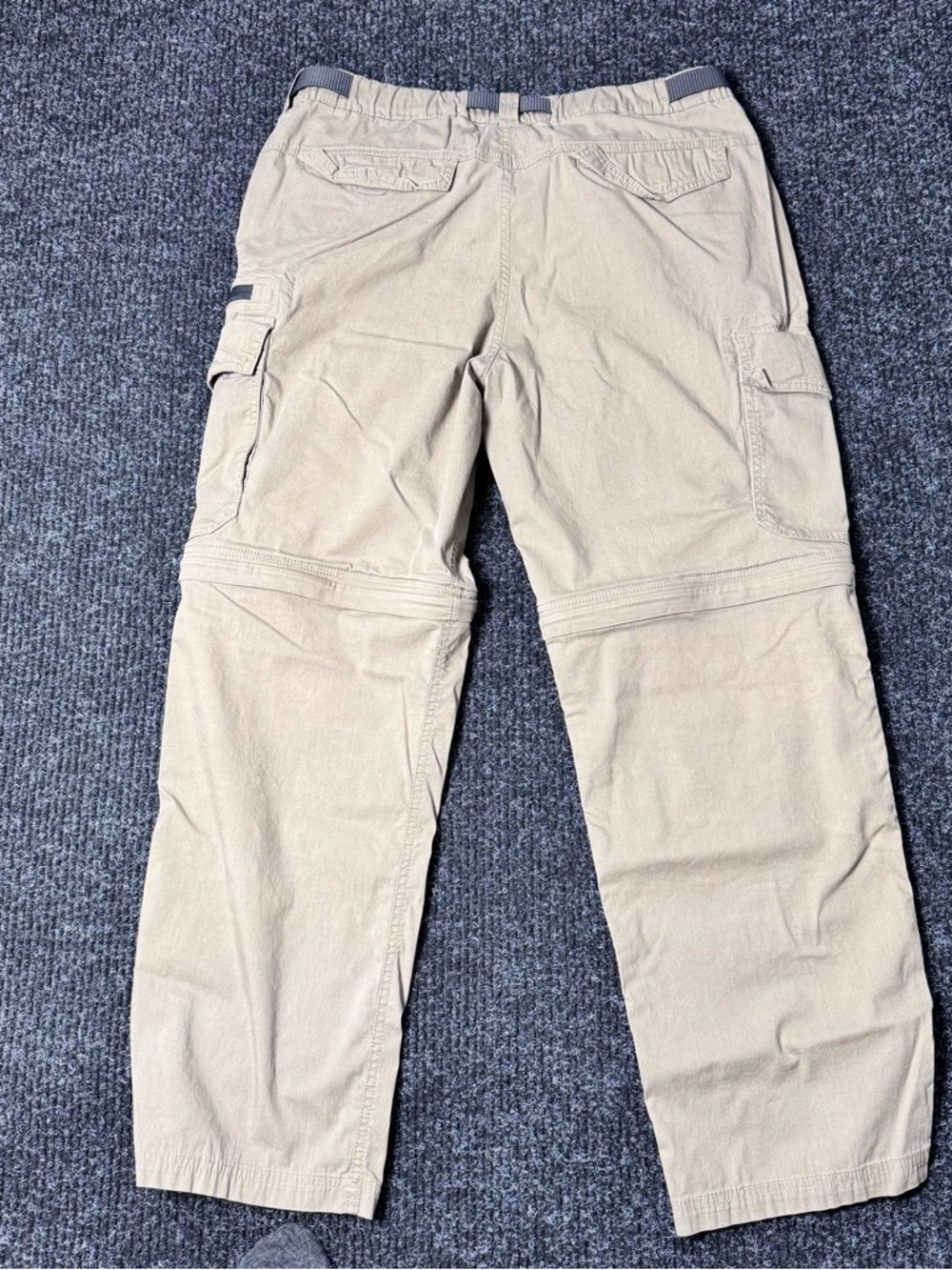 B.C Clothing Convertible Cargo Pants XL Zip-Off Hiking Outdoor Beige - Picture 2 of 9